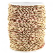 Fashion wire flat 5mm Dark red-gold